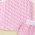 thumbnail image 5 of mgoYE Toddler Girl Clothes 3t Kids Girl Clothes Heart Print Sleeveless Top and Shorts Baby Girl Summer Outfits Short Set(Pink,2-3 Years), 5 of 7