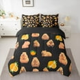 thumbnail image 2 of jejeloiu Kawaii Capybara 7-Piece Bedding Comforter Set,Cute Animals Lover King Bedding Sets For Boys Kids Reversible, 2 of 8