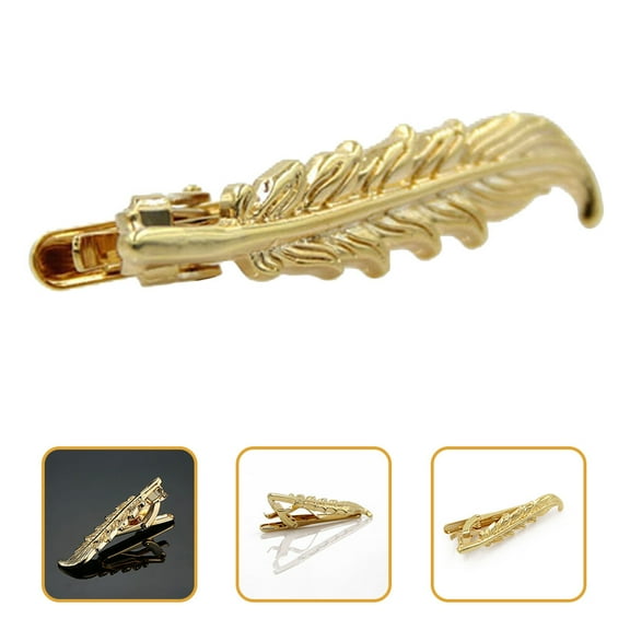 LULULION 1Pcs Tie Pin for Men Golden Copper Classic Easy to Wear and Remove Suit Accessories for Prom