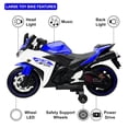 thumbnail image 4 of Kids Motorcycle Ride On Toy, 2 Seats Battery Powered Ride On Bike, Electric Motorcycle for Kids Ages 3-8 Years, 4Mph Max, Christmas Toy Gifts,Blue, 4 of 12