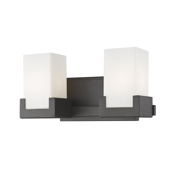 1920-2V-BRZ-LED-Z-Lite-Peak - 16W 2 LED Bath Vanity in Fusion Style - 13 Inches Wide by 8 Inches High-Bronze Finish