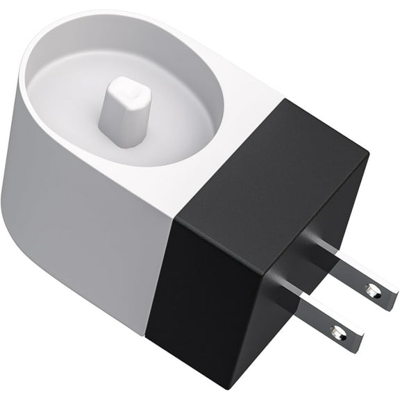 Replacement Charger Compatible with Oral B Electric Toothbrush, for Pro 300 400 500 1000 Smart Series, 2-in-1 Wall Cordless Charger Base IPX7 Waterproof Portable Travel for 110V Voltage (White)