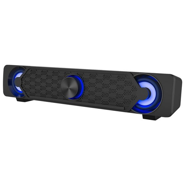 Black ELEGIANT USB Powered Sound Bar Speakers for Computer Desktop Laptop PC 