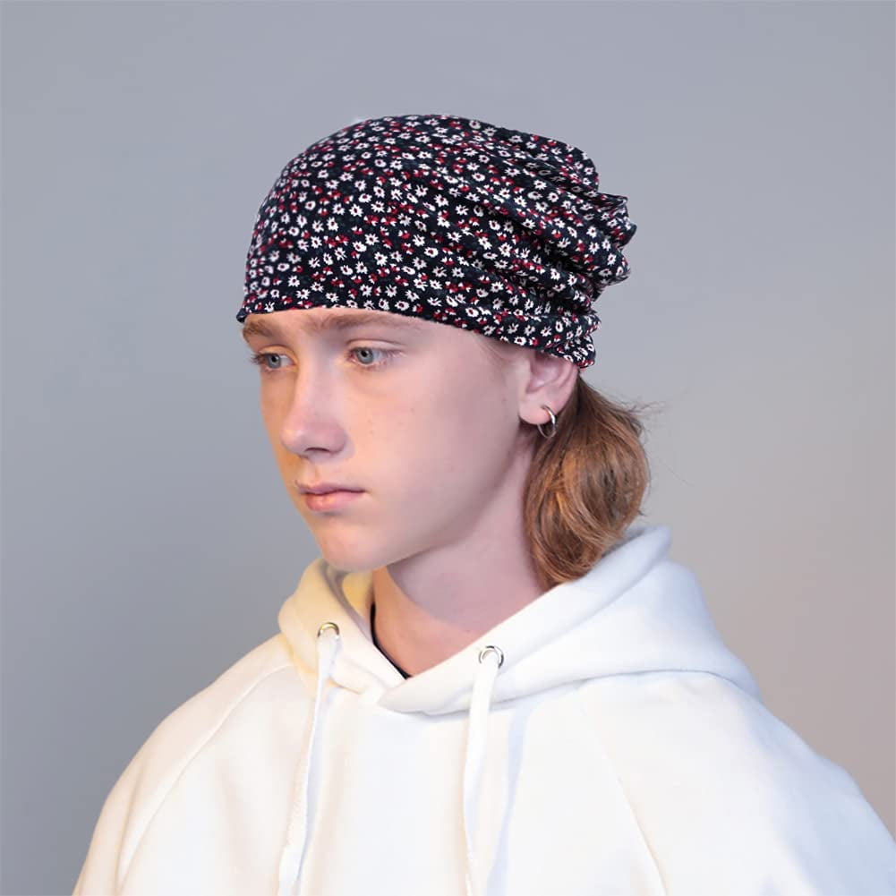 Womens Baggy Soft Slouchy Beanie Hat Stretch Infinity Scarf Head Wrap Cap