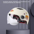 thumbnail image 2 of Casco de motocicleta de dibujos animados de 57-61 cm, casco abierto tipo scooter eléctrico, resistente a los rayos UV, casco de seguridad para adultos, hombres y mujeres, 2 of 5