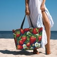 thumbnail image 6 of Fuzoiu Strawberry2 Print Waterproof Beach Tote Bag for Women Girls with Zipper,Sandproof Pool Swim Bag,Large Capacity Beach Travel Bag for Pool Swim Travel Everyday, 6 of 7