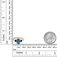 thumbnail image 6 of Gem Stone King 3.54 Ct Millennium Blue Mystic Topaz Black Diamond 18K Rose Gold Plated Silver Ring, 6 of 6