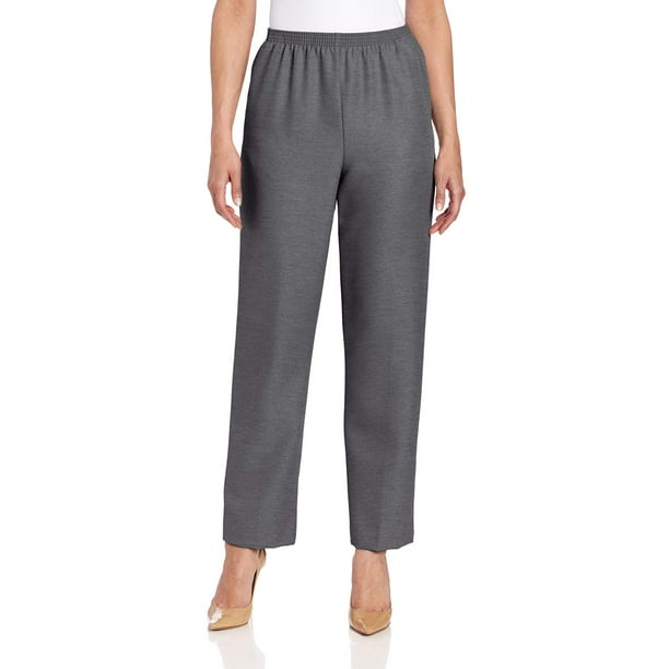 Alfred Dunner - Alfred Dunner Womens Pull-On Solid Pants Stretch ...