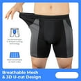 thumbnail image 2 of Carer Incontinence Underwear for Men Washable Mens Incontinence Underwear for Bladder Leak Protection 80ML Reusable Leak Proof Underwear for Men Urinary Incontinence Boxer Shorts (2 Black/2 Blue, L), 2 of 6
