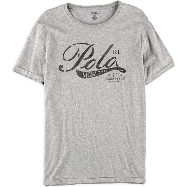 Camiseta gráfica Ralph Lauren Vintage Jersey para hombre gris grande