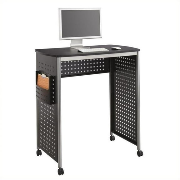 Pemberly Row Standing Desk Workstation in Black