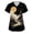 Black #039, variant on Womens Halloween Scrub Tops Funny V Neck Spooky Halloween Printed Scrubs Horror Short Sleeve Scrub Shirts Nursing Uniform Medical Nurse Workwear with Pockets, 4XL