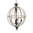 thumbnail image 1 of Distressed White Frame With Black Iron Chandelier, 1 of 1