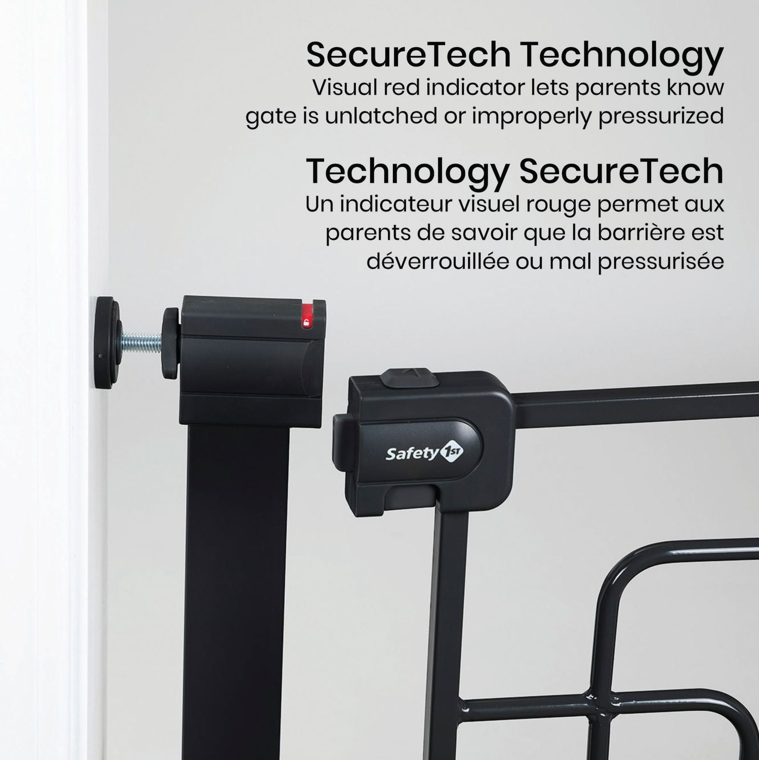 Barrière contemporaine haute et large avec SecureTech de Safety 1st