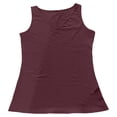 thumbnail image 6 of idosla Women's Double Lined V Neck Tank Tops Summer Basic Sleeveless Shirts Cute Trendy Going Out Tops (Brick Red, S), 6 of 9