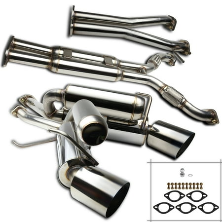 Spec-D Tuning For 2003-2009 Nissan 350Z Z33 Fairlady Z Stainless Dual Catback Exhaust 2003 2004 2005 2006 2007 2008