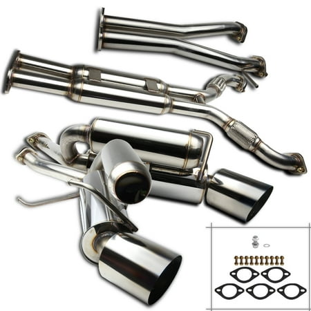 2003 350z Clutch Spec-D Tuning For 2003-2009 Nissan 350Z Z33 Fairlady Z Stainless Dual Catback Exhaust 2003 2004 2005 2006 2007 2008 2009 ()