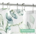thumbnail image 3 of Sage Green Spring Floral Shower Curtain, Modern Plants Botanical Fabric Cloth Shower Curtains for Chic Elegant Bathroom Decor, Watercolor Eucalyptus Leaf, 72x72, 3 of 6