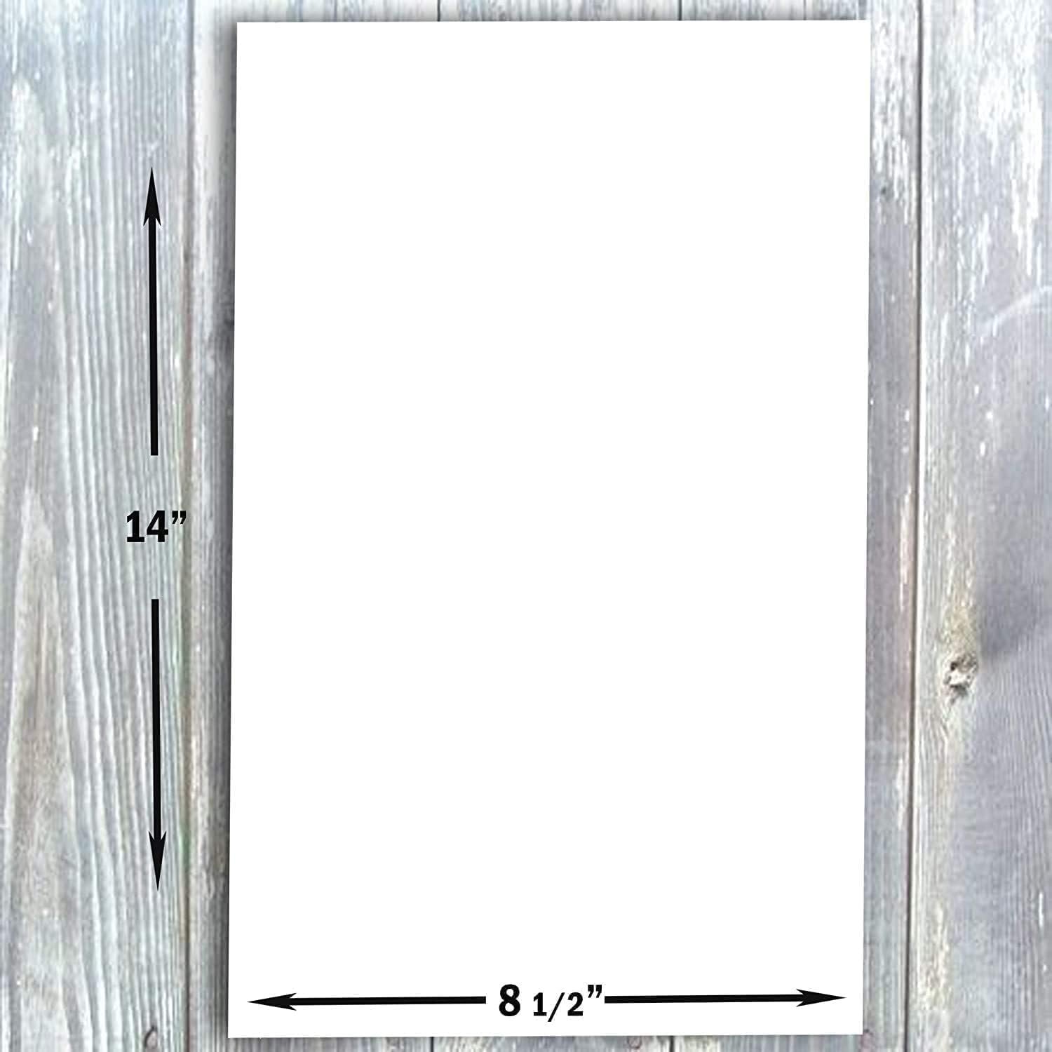 Hamilco Bright White Legal Size Cardstock Paper 8 1/2" x 14" Card Stock 80lb Cover 50 Pack Bright