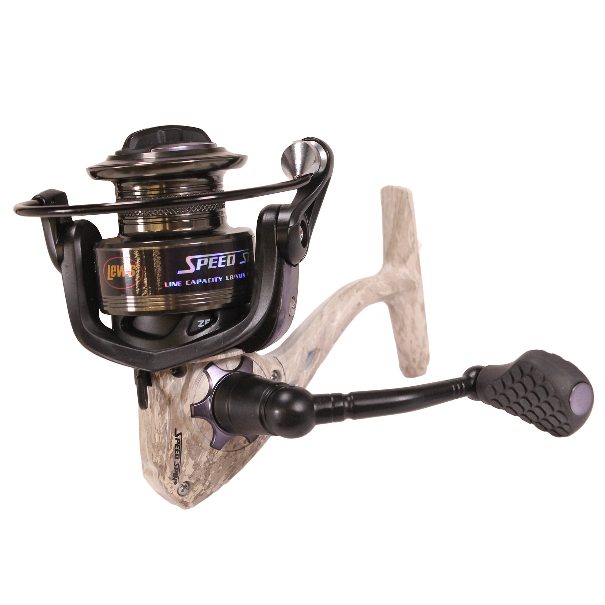 Lews Fishing American Hero Camo Speed Spinning Reel 6.21 Gear Ratio, 6