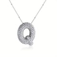 thumbnail image 2 of Collier Lettre Souris Sans Fil Incrusté de Cuivre Creux Collier Pendentif Alphabet Diamant, 2 of 4