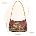 thumbnail image 3 of Ryvnso Poinsettia Flower Christmas Tree Womens Chain Shoulder Bag Tote Handbags Clutch Hobo Purse with Zipper for Travel, 3 of 7