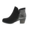 thumbnail image 4 of Moca Western-06 Women's Casual Faux Leather & Suede Bootie, Black 10 F US, 4 of 4