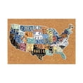 thumbnail image 2 of US Map Print Brown Floor Mat, 2 of 5