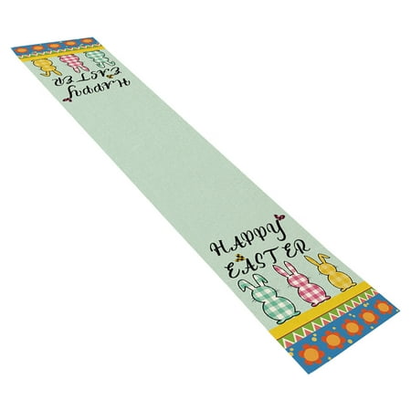 

Creative Easter Polyester Cotton Printed Table Flag Table Decorations