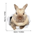 thumbnail image 3 of TIELUTT Easter 3D Broken Wall Decoration Cartoon Animal Rabbit Door Living Fathead Wall Stickers Wall Stickers 3 D Sticker for Wall Full Length Sunflower Wall Stickers for Living Room Wall Decals Boy, 3 of 8