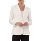 thumbnail image 1 of Blazer de punto elástico para mujer Inspire Chic, chaqueta ligera de negocios casual, M blanca, 1 of 5