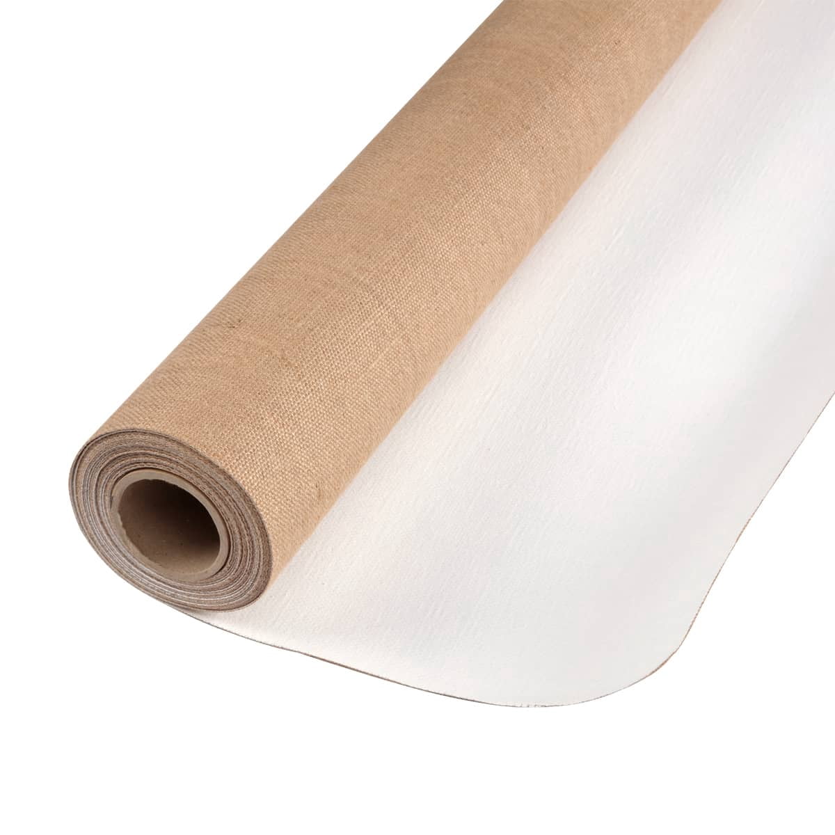 Vista Jute Acrylic-Primed Canvas Roll, 60" x 6 Yards, Jute Woven Rolls for Painting, Extra-Coarse Texture, DIY Canvases, 16.52 oz Triple-Primed, for Oils, Acrylics, Mixed Media Techniques