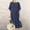 Navy, variant on Womens Spring Dresses Sevevn Women 2025 Summer Crewneck Ruffle Sleeve Midi Dress Casual Polka Dot Boho Long Dress Beach Sundress Modest Dresses For Women