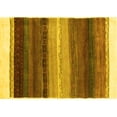 thumbnail image 1 of Ahgly Company Machine Washable Indoor Rectangle Abstract Yellow Contemporary Area Rugs, 7' x 9', 1 of 4