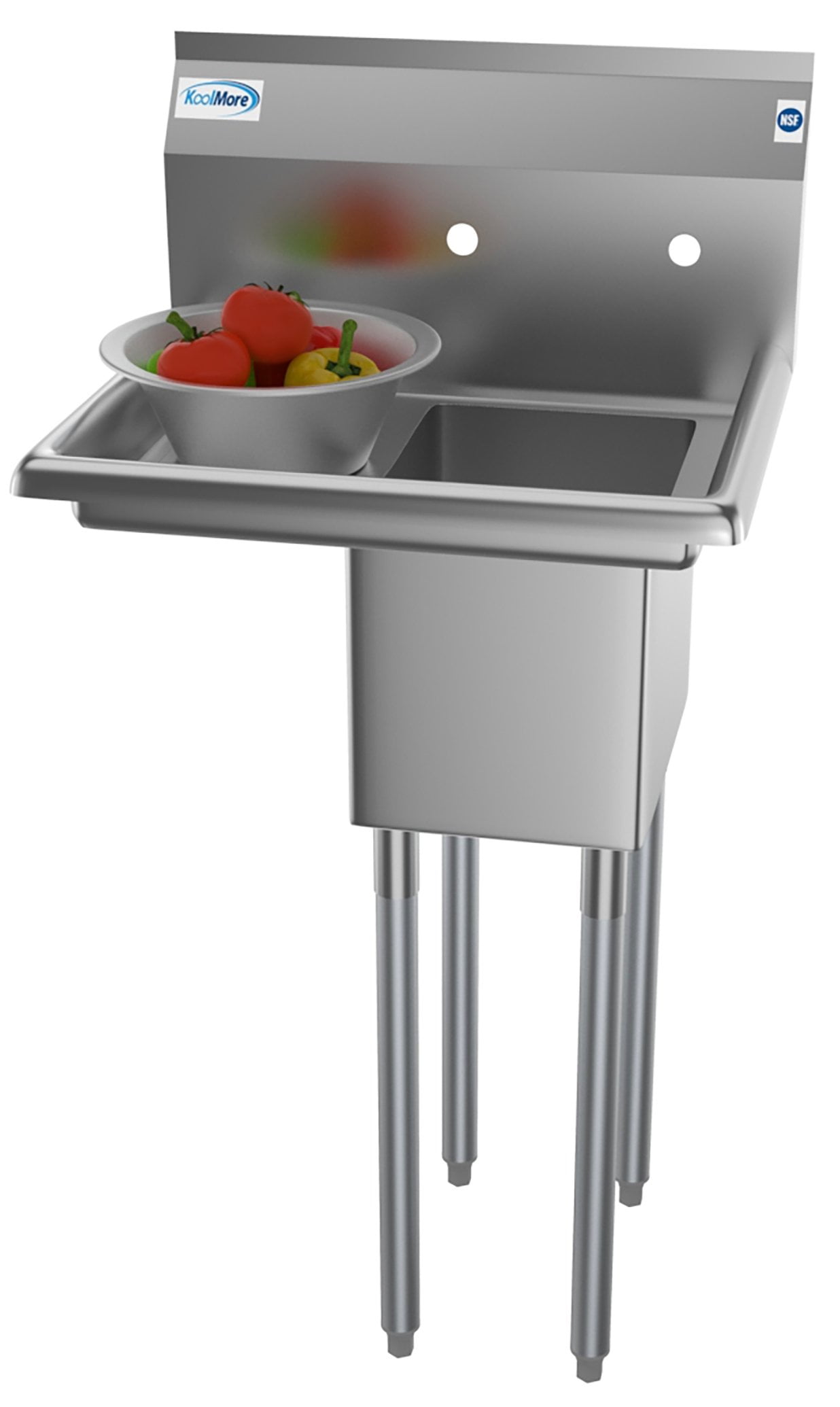 Stainless Steel Prep Sink With Drainboard