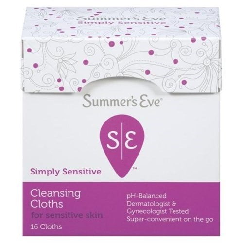 Summer's Eve Feminine Cleansing Cloths Sensitive Skin 16 Each