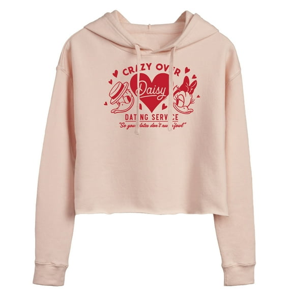 Disney - Crazy Over Daisy - Juniors Cropped Pullover Hoodie