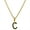 Black Letter C, variant on Initial Necklaces for Women and Men White Black Gold Plated Letter S Stainless Steel Name Alphabet K Pendant Dainty Personalized Statement Simple Jewelry White Letter C