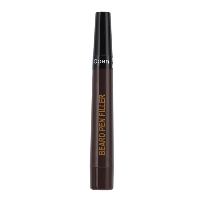 Stylo à Barbe, Crayon à Barbe Facile à Utiliser Résistant à l'Eau 1.5ml Longue Durée pour Hommes Brun Foncé