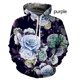 thumbnail image 5 of Sudadera con capucha con estampado 3D de flores para hombres y mujeres, sudadera informal de manga larga con estampado de plantas coloridas, sudadera holgada estilo Harajuku, 5 of 5
