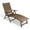 Brown, variant on Crestlive Products Espresso Outdoor Chaise Lounge Chair Aluminum Folding Recliner