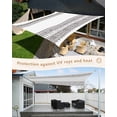thumbnail image 4 of Sun Shade Sail 6.5x10Ft Bohemia Black Lines Ethnic Pattern Uv Block Sunshade Canopy Outdoor Shade Cover Rectangle Shade Cloth For Patio Garden Yard Deck Pergola, 4 of 6