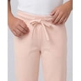 thumbnail image 4 of Real Essentials 3 Pack: Girls' Fleece Open Bottom Soft Athletic Performance Casual Sweatpants(Ages 7-16), 4 of 6