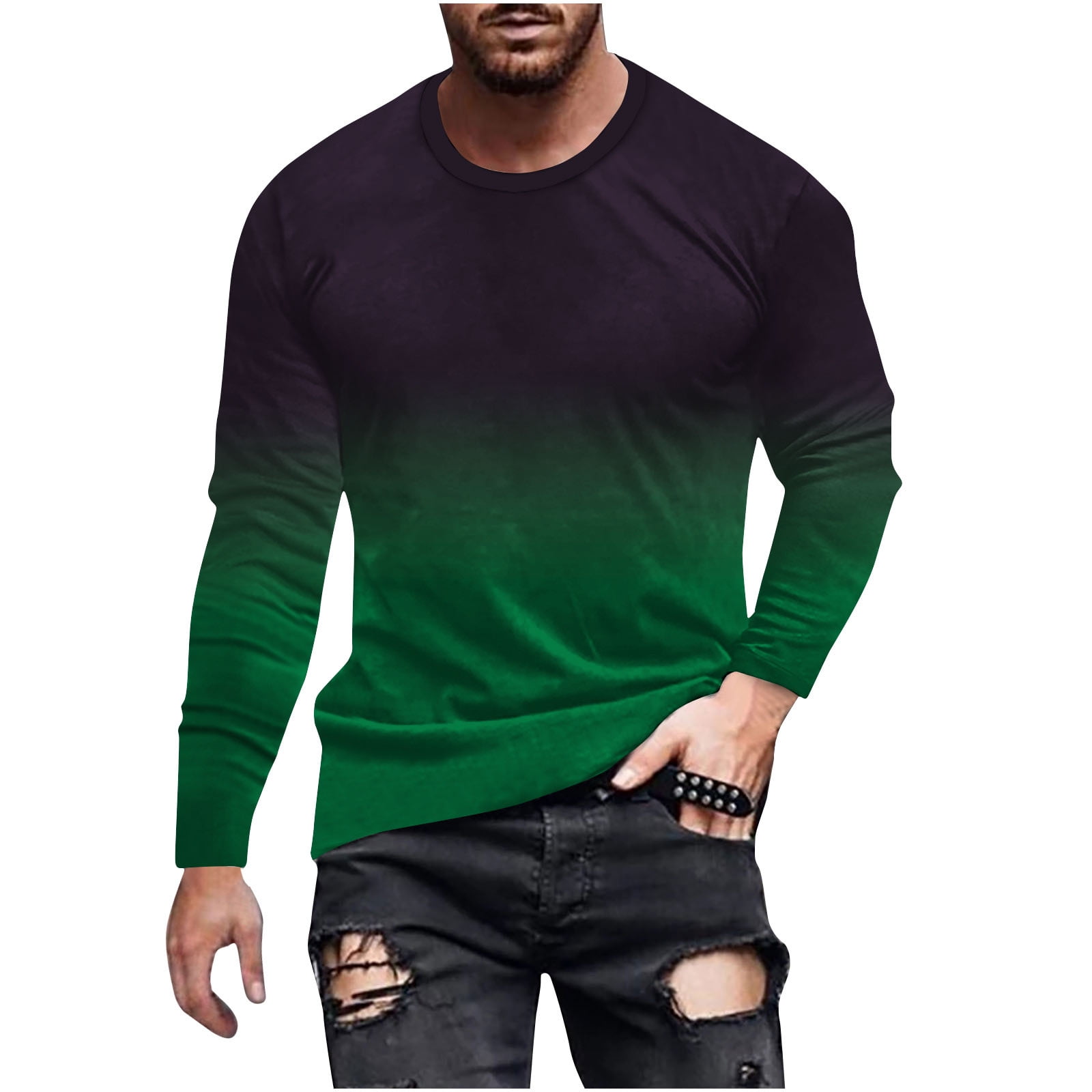 【美品】Edge Gradient Long Sleeve T-shirt PURPLE GRADIENT LONGSLEEVE SHIRT – Gauhar Ali