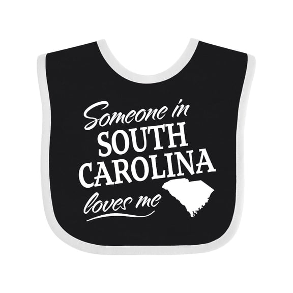 Inktastic Someone in South Carolina Loves Me Boys or Girls Baby Bib