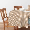 thumbnail image 2 of Fall Tablecloth 60×60 Inch Round, Buffalo Plaid Autumn Harvest Pumpkin Washable Seasonal Table Cover for Party Picnic Dinner Decor, 2 of 6
