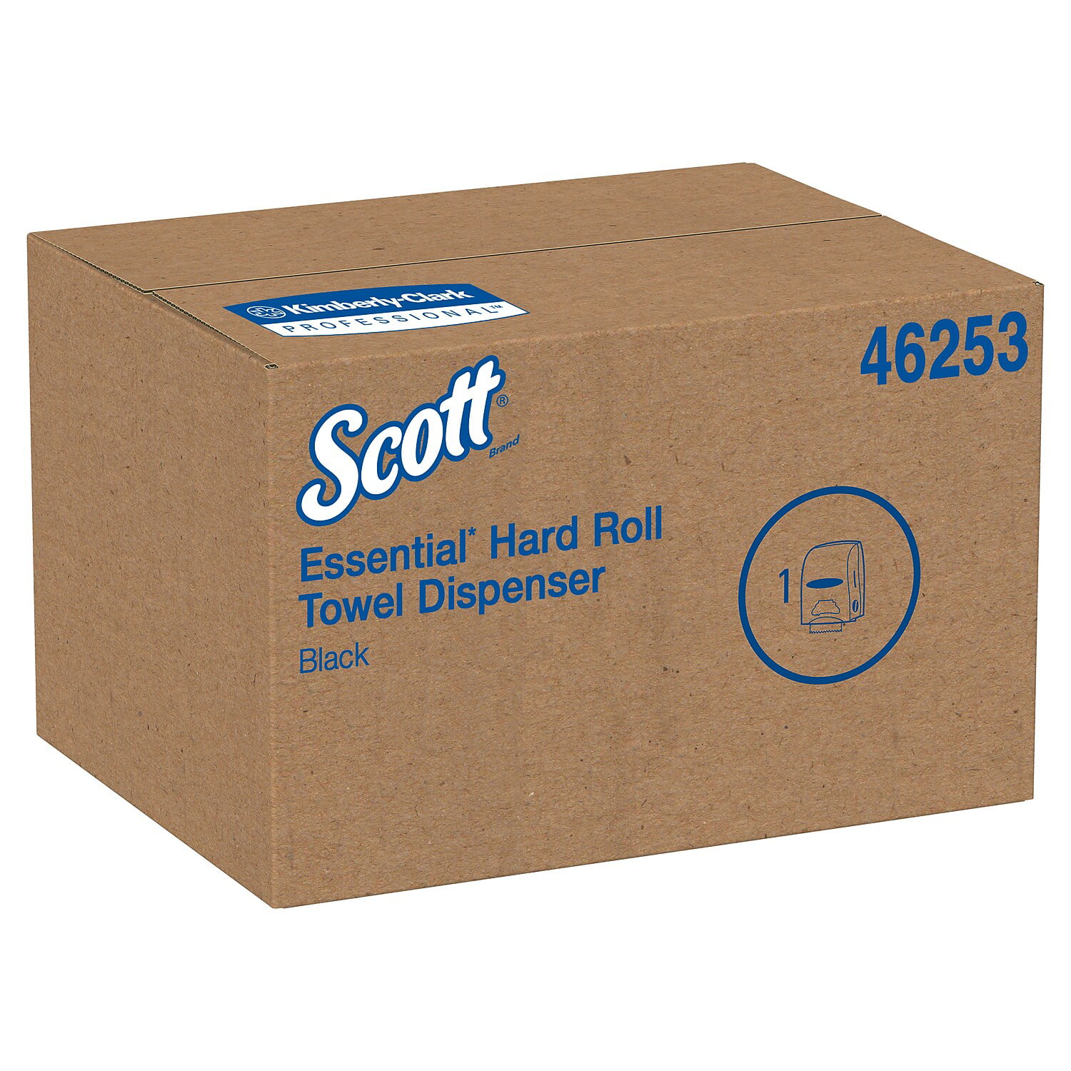 Details about   Scott Essential Hard Roll Towel Dispenser Smoke 46253 Black New!! 