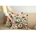 thumbnail image 2 of Ambesonne Floral Eucalyptus Throw Pillow Cover 2 Pack, Blushing Blooms, 16", Blush Forest Green Pink, 2 of 7
