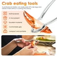 thumbnail image 3 of Xiyztok 9Pcs Crab Cracker Tool Set Stainless Steel Seafood Tool Set with Lobster Sheller Crab Leg Fork Seafood Fork Scissors for Party Home, 3 of 7