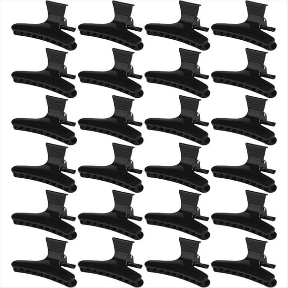 24 Pcs Butterfly Hair Clips Large Butterfly Hair Hair Clamp Accessories for Clip Thick Hair Butterfly Hairdresser Clamps,24 x hair clips,Black